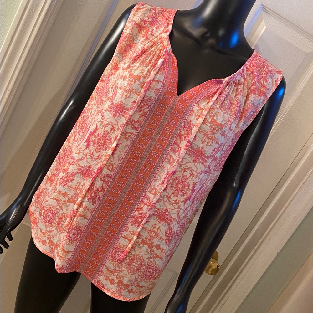 Violet & Claire Pink and Cream Floral Blouse